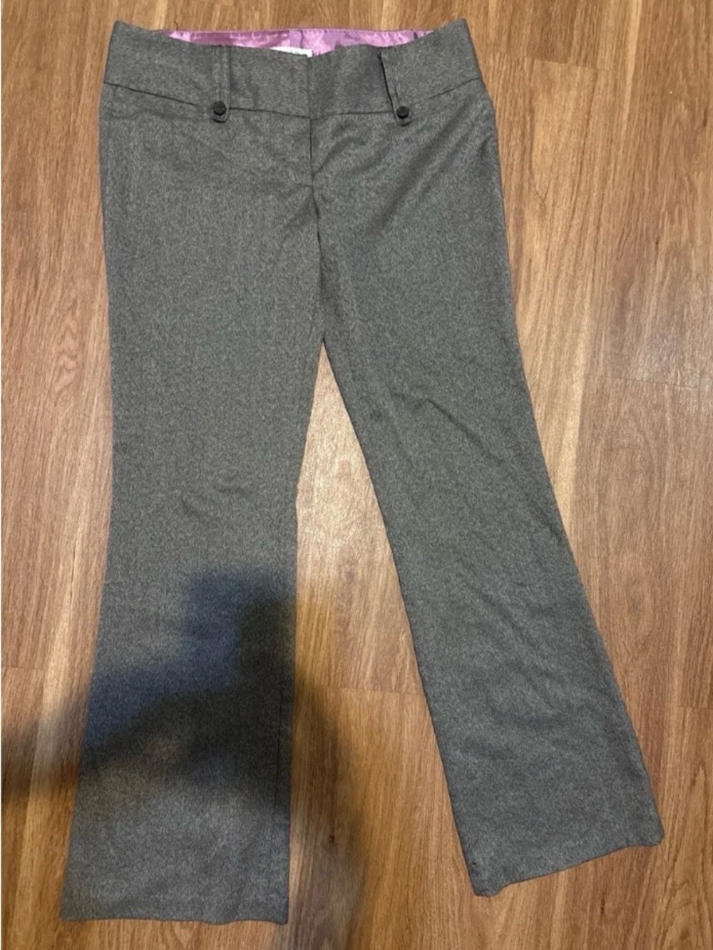 CharlotteRusse Brown/Gray Dress Pants low rise,flare MILLENNIALS REJOICE!